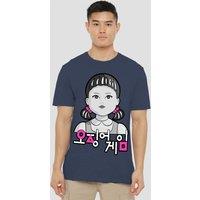 Squid Game Men's YOUNG-HEE POP ART T-Shirt in Blue | Size: Large