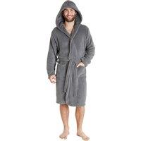 CityComfort Men's Super SoftDressing Gown in Grey | Size: 2XL