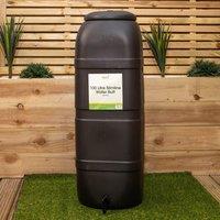 Samuel Alexander 100L Slim Space Saver Water Butt With Lid & Tap Carry Handles in Black