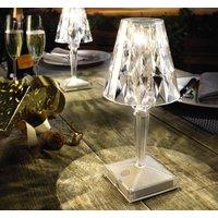 mysmartbuy Rechargeable Diamond Touch Control Lamp - USB Charging Dimmable Light for Dining or Side Table - Measures 26 x 8 x 8cm