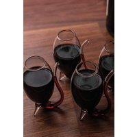 BarCraft Set of 4 Glass Port Sippers in Clear
