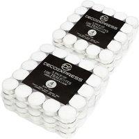 Deco Express Unscented White Colour Tealight Candle 4 Hours Pack of 200