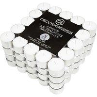 Deco Express Unscented White Colour Tealight Candle 8 Hours Pack of 100