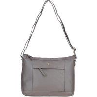 Ashwood Leather Women's 'Windsor' Real Leather Shoulder Bag in Taupe