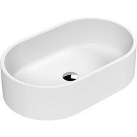 Balterley Oval Countertop Vessel Basin for Modern Bathroom Vanity, White, 565 mm in White