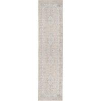 Kukoon Beige Traditional Distressed Hallway Runner Rug Non Slip & Washable | Size: 60 cm x 240 cm