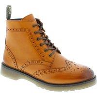 Frank James Men's Hammersmith Lace Up Brogue Boots in Tan | Size: 8