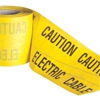 Pegdev High Visibility Underground Detectable Warning Tape Electric 150mm x 90m Durable & Rot Resistant in Yellow