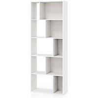 Costway 5-tier Bookshelf Bookcase Home Organizer Display Shelf in White