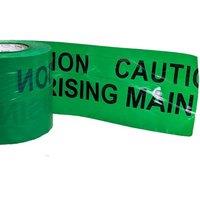 Pegdev Detectable Underground Tape Rising Main 150mm Durable Polypropylene 80M in Green