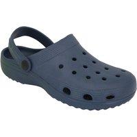Amber Women's Wide Fit Eva Lightweight Clog Shoe with Secure Heel Strap for in Navy | Size: 7