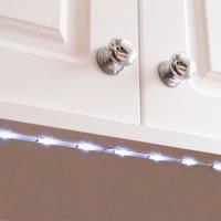 mysmartbuy Kitchen Under Cupboard Strip Light - Battery Powered Self Adhesive Portable Light - Measures 61cm Long in White