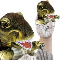 VFM e-Store Triceratops Egg Hand Puppet 23cm Fabric Dinosaur Toy World in Green