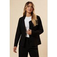 Dorothy Perkins Women's Petite Satin Sweetheart Neckline Jacket in Black | Size: 14