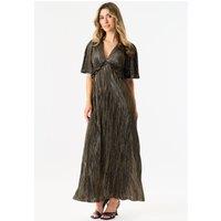 Gini London Women's Black Occassion Metallic Plisse One Shoulder | Size: 10