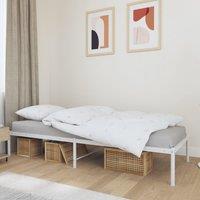 Metal Bed Frame White 80x200 cm