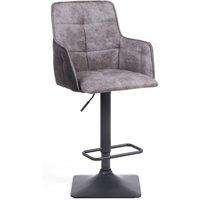 Shankar Orion Suede Effect Light Grey Bar Stool