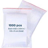 Novecrafto Zip Lock Bags 1000 pcs - Odor Proof & Waterproof - Resealable plastic bags for packaging Food, Medicine & Small Items (11.5 x 9cm)