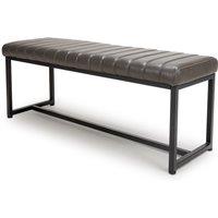 Shankar Archer Leather Effect Grey Bench