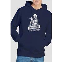 Star Wars Men's Mandalorian Father's Day The Dadalorian Hoodie in Navy | Size: XL