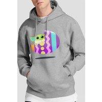Star Wars Men's Grogu's Easter Egg Ride Hoodie in Light Grey | Size: Medium