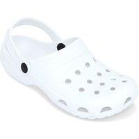Amber Women's Wide Fit Eva Lightweight Clog Shoe with Secure Heel Strap for in White | Size: 5