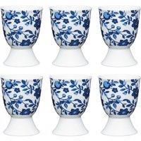 KitchenCraft Set Of 6 Traditional Egg Cups in Dark Blue