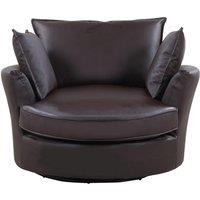 Artemis Home Fairburn Swivel Based Cuddle Chair in Brown