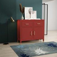 Cabinet Bits Palazzi 2 Door 2 Drawer Sideboard in Red