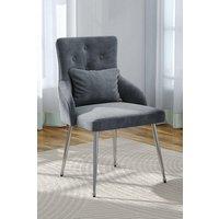 Velvet Tufted Upholstered Dining Chair with Cushion