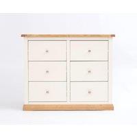 Cabinet Bits Trevi 6 Drawer Chest of Drawers Chrome Knob in Off-White