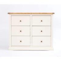 Cabinet Bits Castelli 6 Drawer Chest of Drawers Brass Knob in Off-White