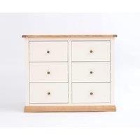 Cabinet Bits Trevi 6 Drawer Chest of Drawers Brass Knob in Off-White