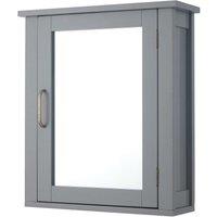 Teamson Home Mercer 46 x 53cm Removable Mirrored Wall Cabinet, Grey | Size: 45 cm width x 75 cm drop