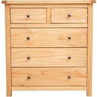 Cabinet Bits Lugo 4 Drawer Chest of Drawers Brass Knob in Light Brown