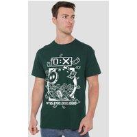 Squid Game Piggy Bank T-Shirt Dark Forest Green in Dark Green | Size: Small