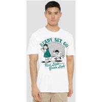 Squid Game Red Light Green Light Fakeaway T-Shirt White | Size: Medium