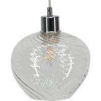 First Choice Lighting Bradson - Clear Swirl Glass Easy Fit Pendant Shade