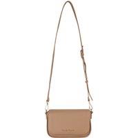Miramar Flap Crossbody Logo Strap Bag Beige