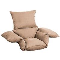Chums Deeply Padded Comfort Cushion Soft Faux Suede Cover in Light Sand