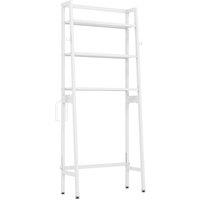 Costway Over The Toilet Storage Shelf 3 Tiers Standing Above Toilet Rack Stand in White