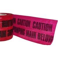 Pegdev Detectable Underground Warning Tape Sewer Pumping Main 150mm 90M in Red