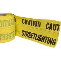 Pegdev Detectable Underground Tape Street Lighting 150mm Yellow 90M