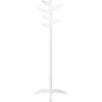 Orsina White Steel & ABS Coat Stand, Modern 8-Hook Design with Rotatable Arms, Sturdy & Lightweight