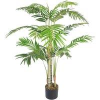Leaf 120cm (4ft) Premium Artificial Areca Palm with pot in Green