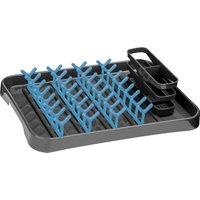 Orsina Stylish Grey & Lime Green Dish Drainer, Functional Dish Drainer For Kitchen, Practical Design Dish Drainer in Blue