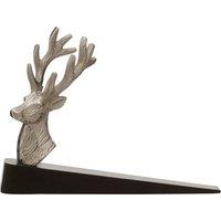 Orsina Stag Design Door Stopper, Decorative Christmas Accessory with Functional Usage, Heavy Door Stopper in Silver