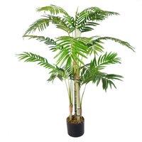 Leaf Large Artificial Palm Tree 120cm Plants in Green
