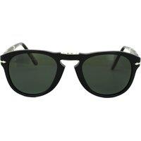 Persol Men's Round Black Green Polarized Sunglasses