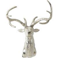Orsina Stag Head Wall Mountable Sculpture, Decorative Art Sculpture for Wall, Traditional Stag Head Wall Art in Silver